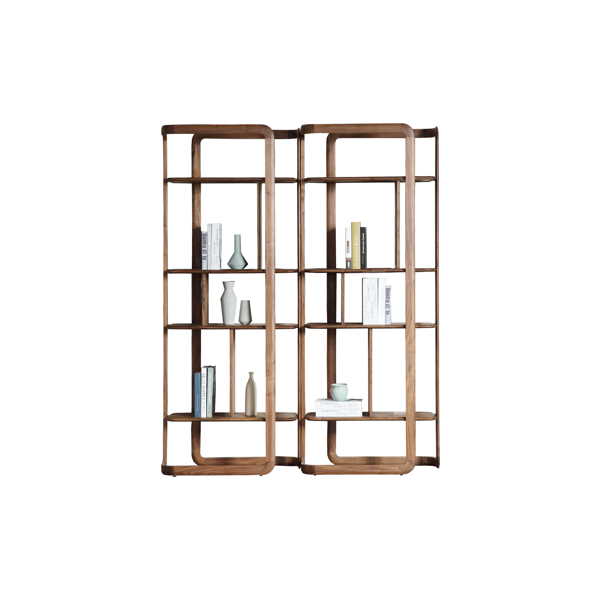 Dark Wood Bookcase & Desk DMSJ902