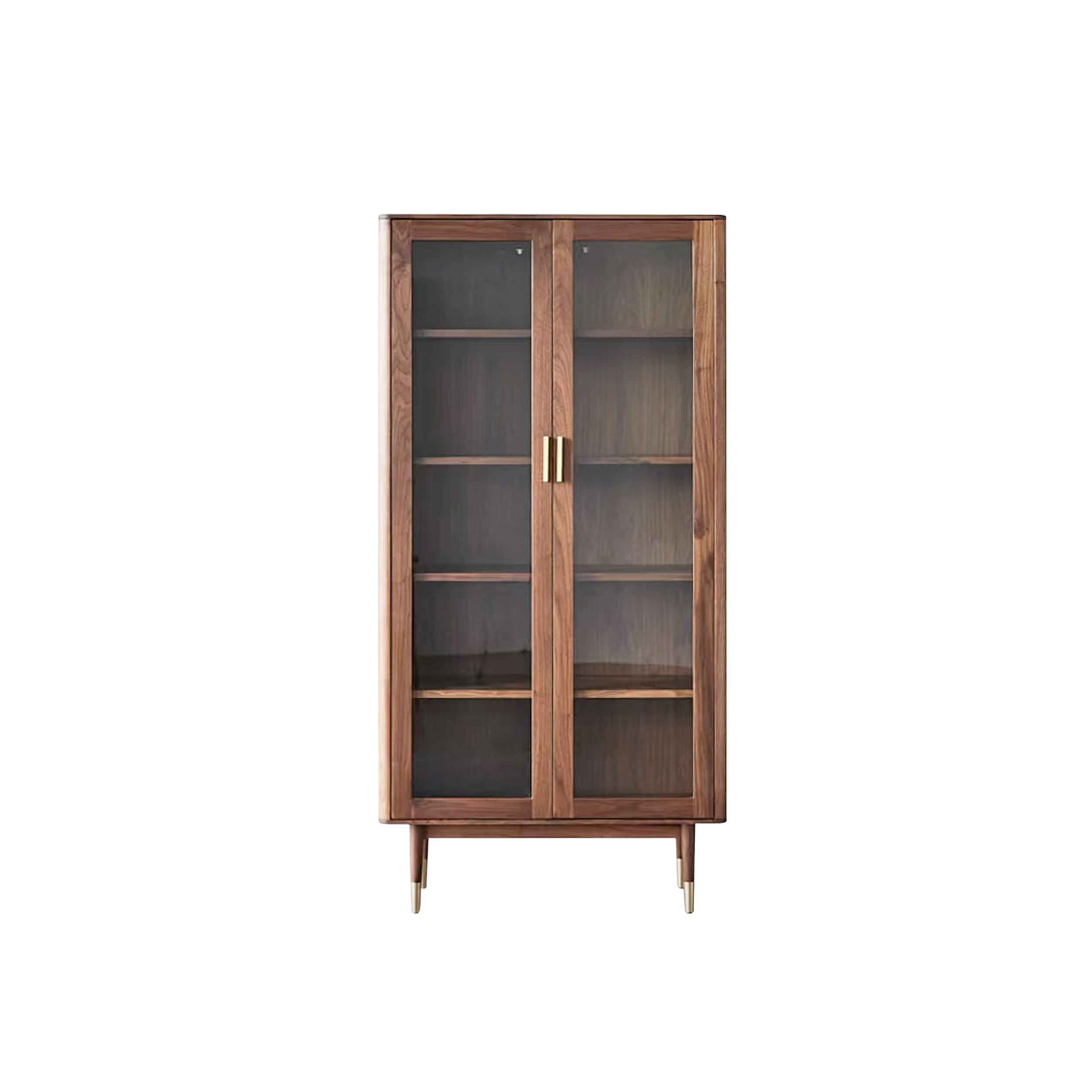 Dark Wood Bookcase & Desk DMSJ906