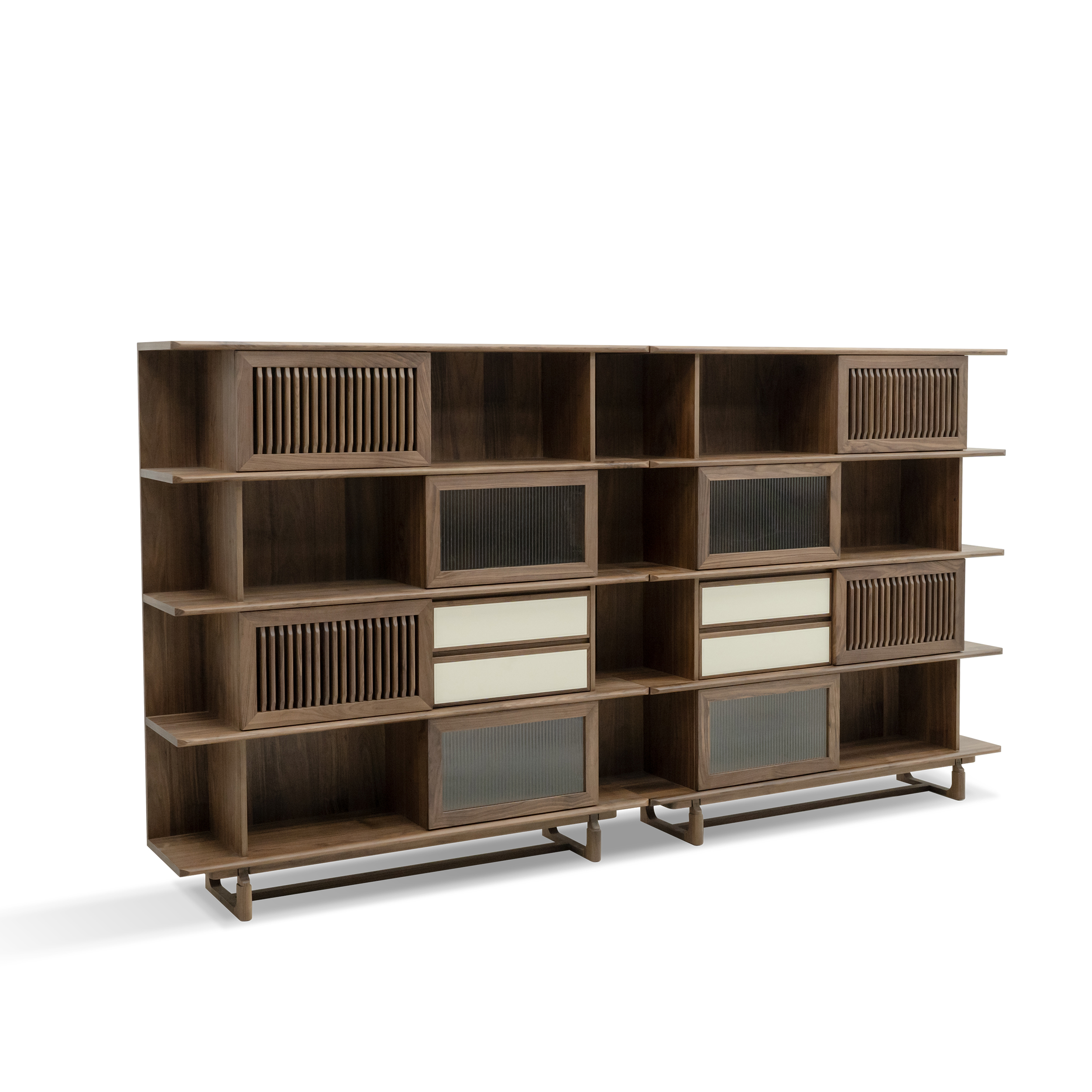 Dark Wood Bookcase & Desk DMSJ909
