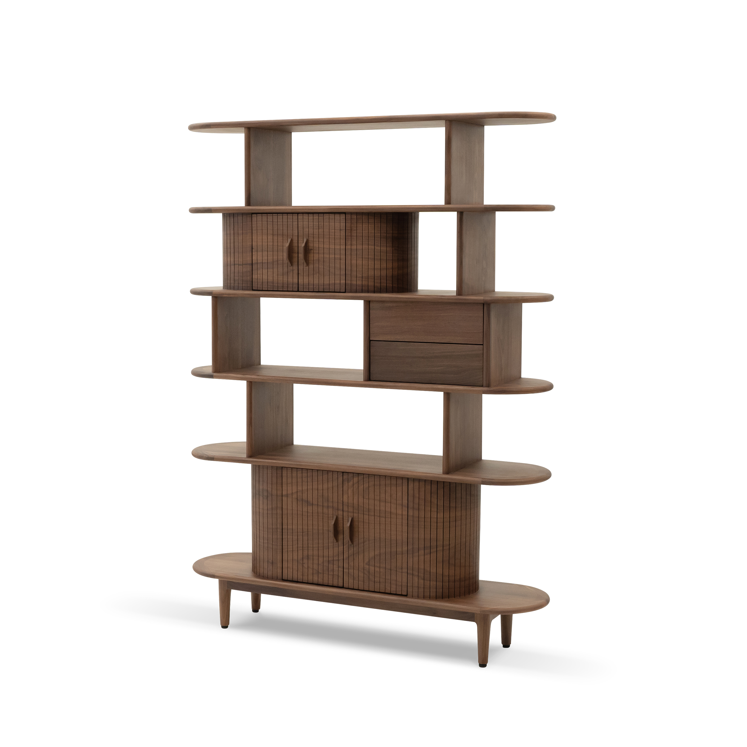 Dark Wood Bookcase & Desk DMSJ911