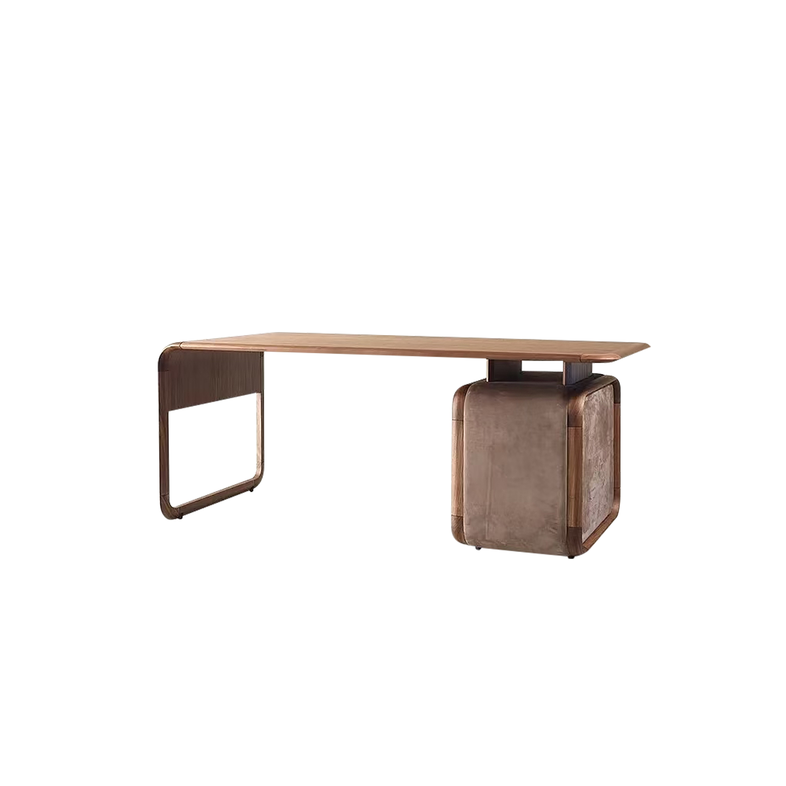 Dark Wood Bookcase & Desk DMSZ906
