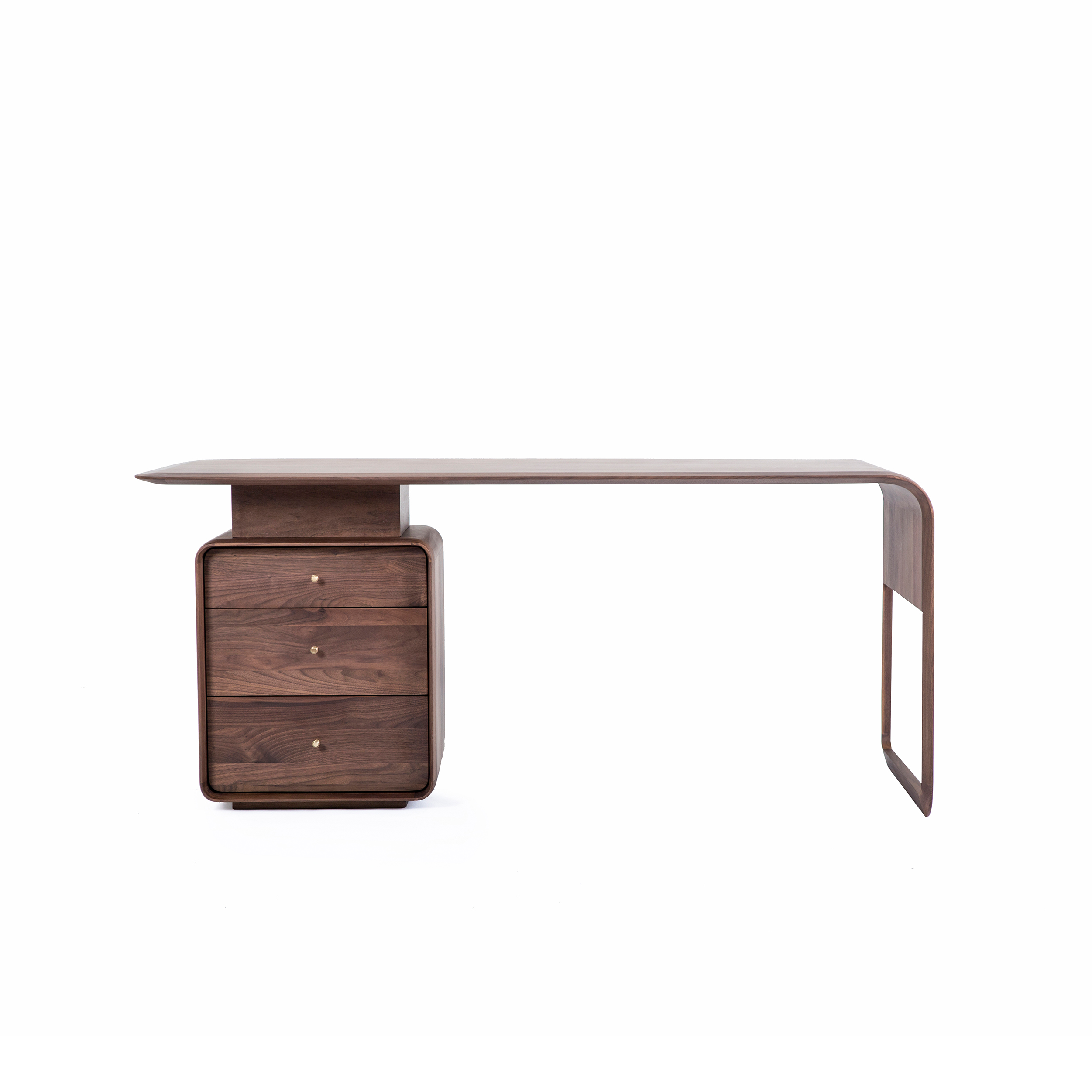 Dark Wood Bookcase & Desk DMSZ910