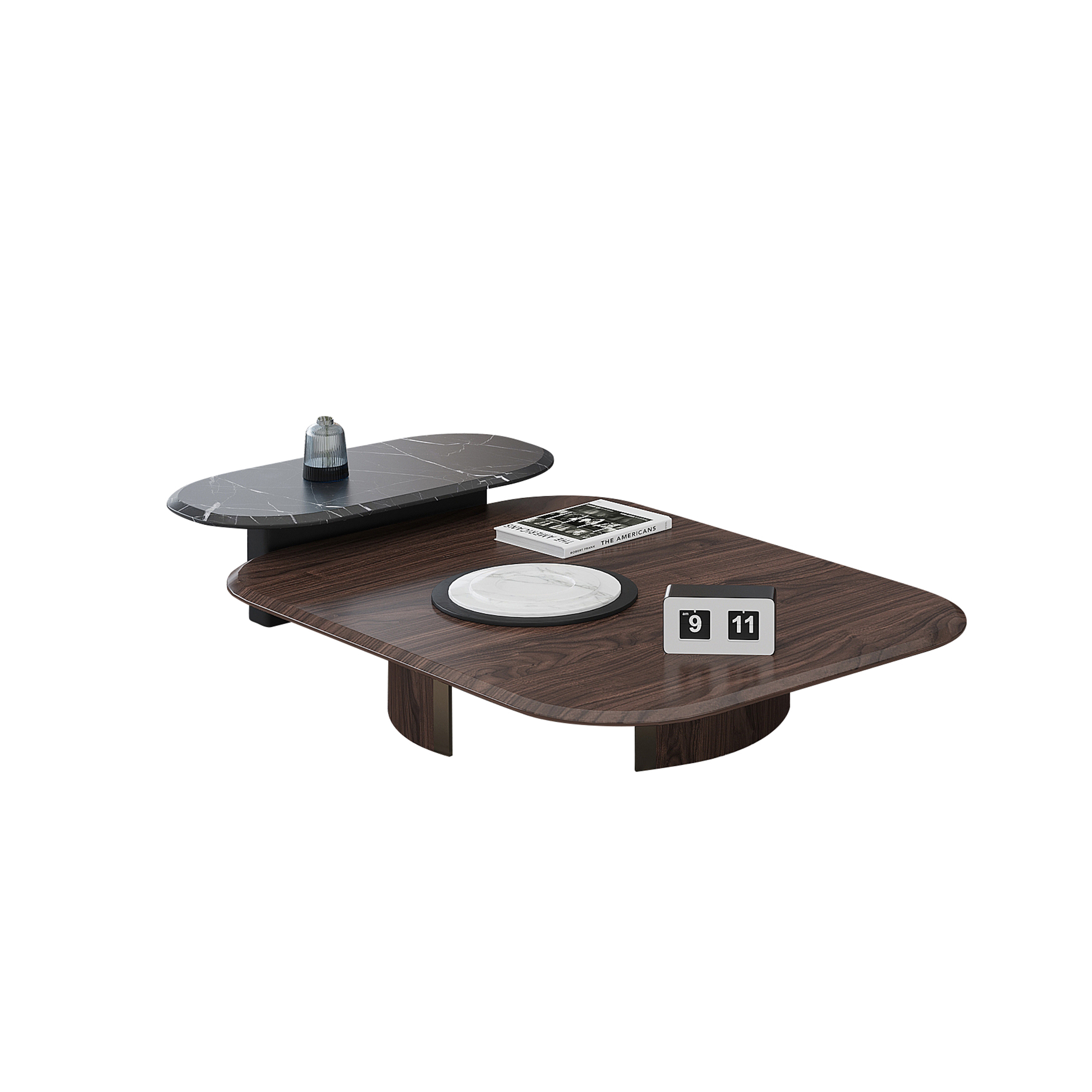 Dark Wood Coffee Table & TV Unit DMCJ933