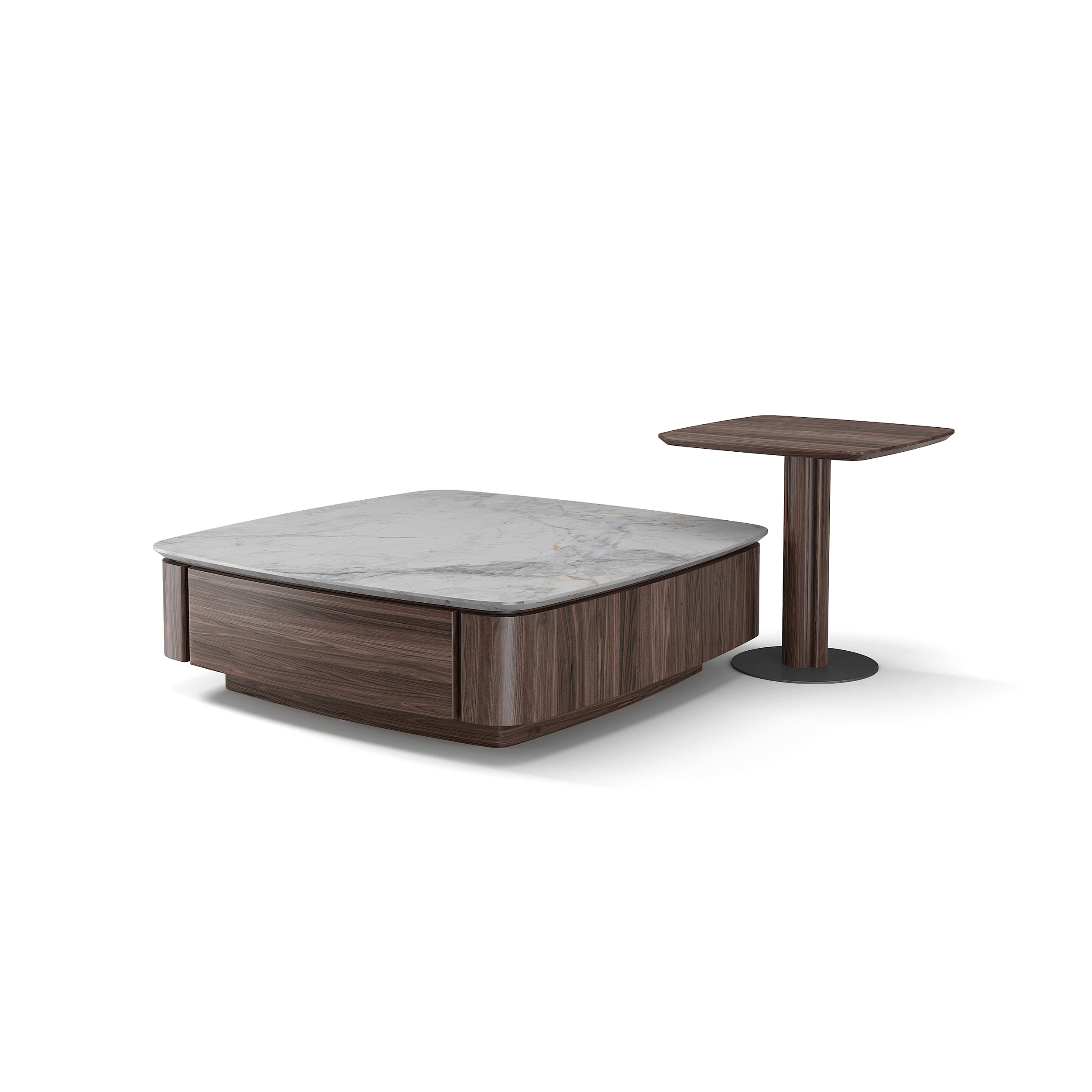 Dark Wood Coffee Table & TV Unit DMCJ968