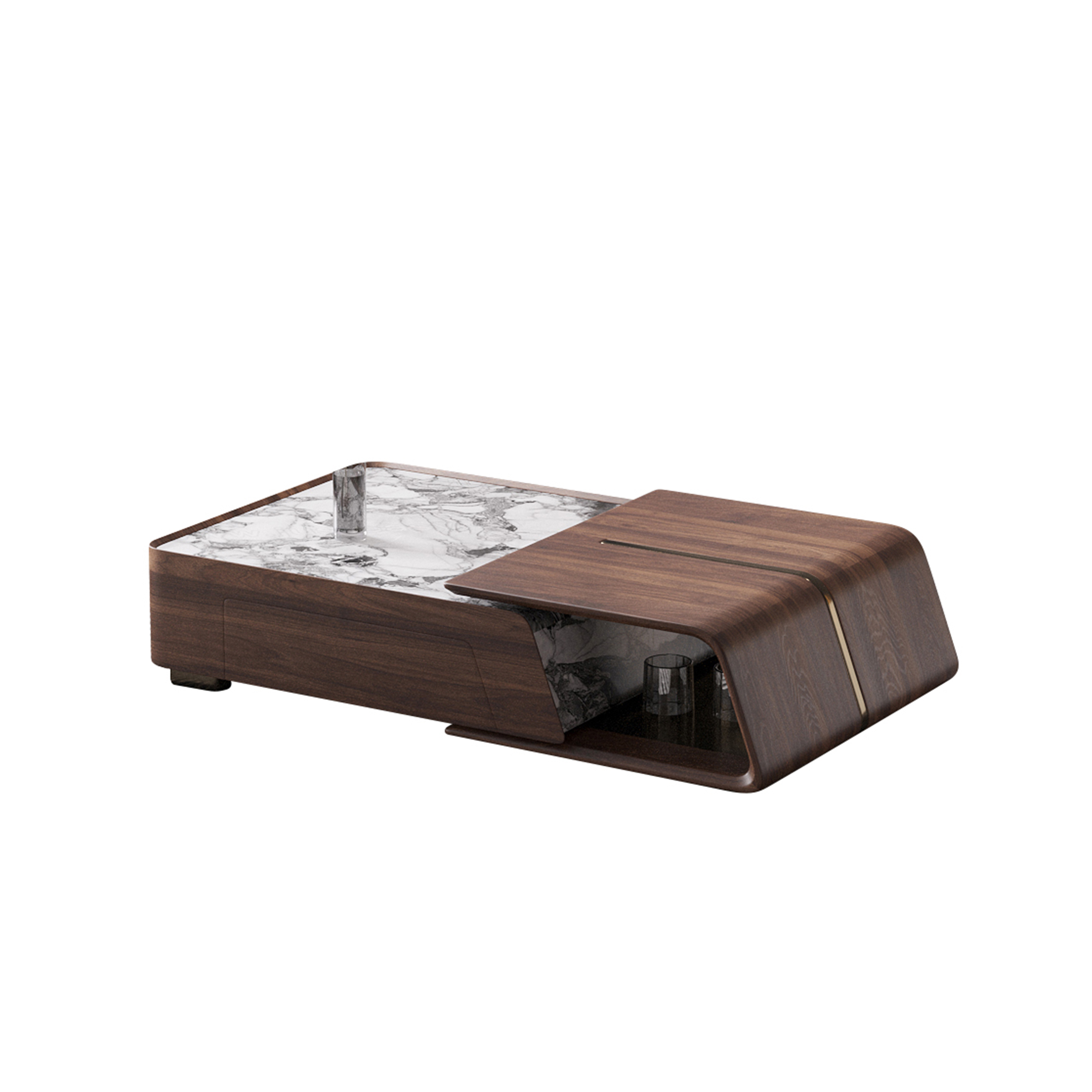 Dark Wood Coffee Table & TV Unit item