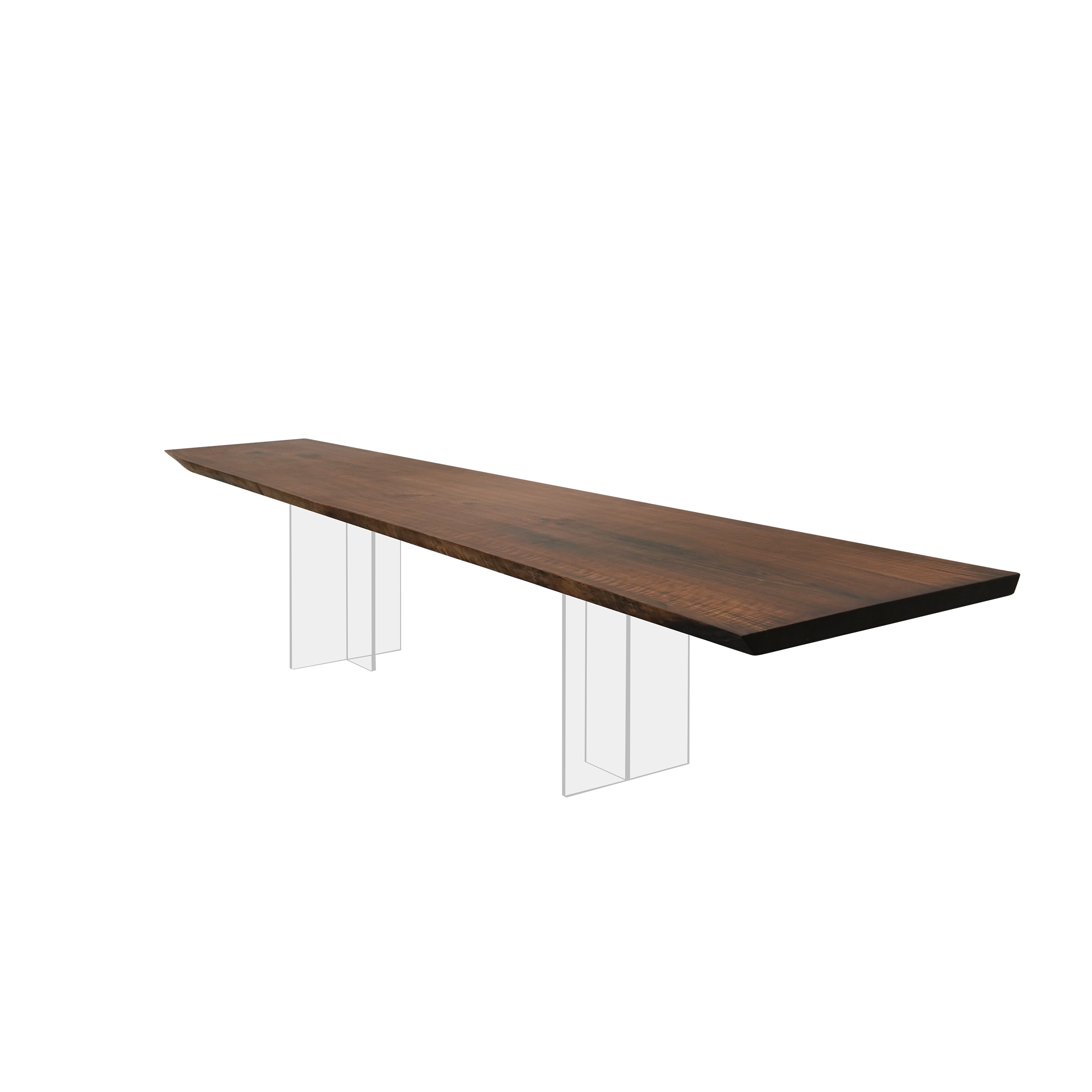 Dark Wood Dining Table walnut-slab