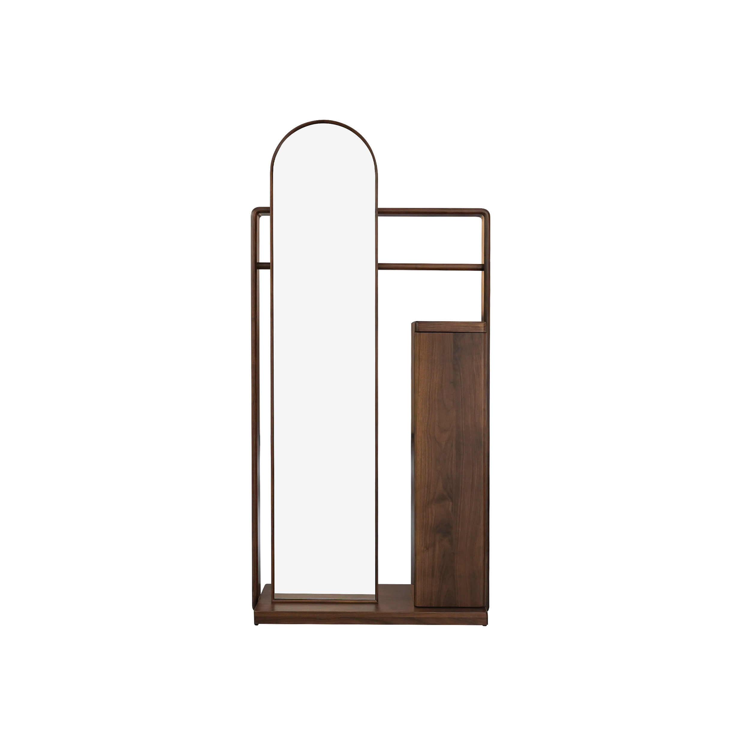 Dark Wood Nightstand & Vanity Unit DMYMJ903