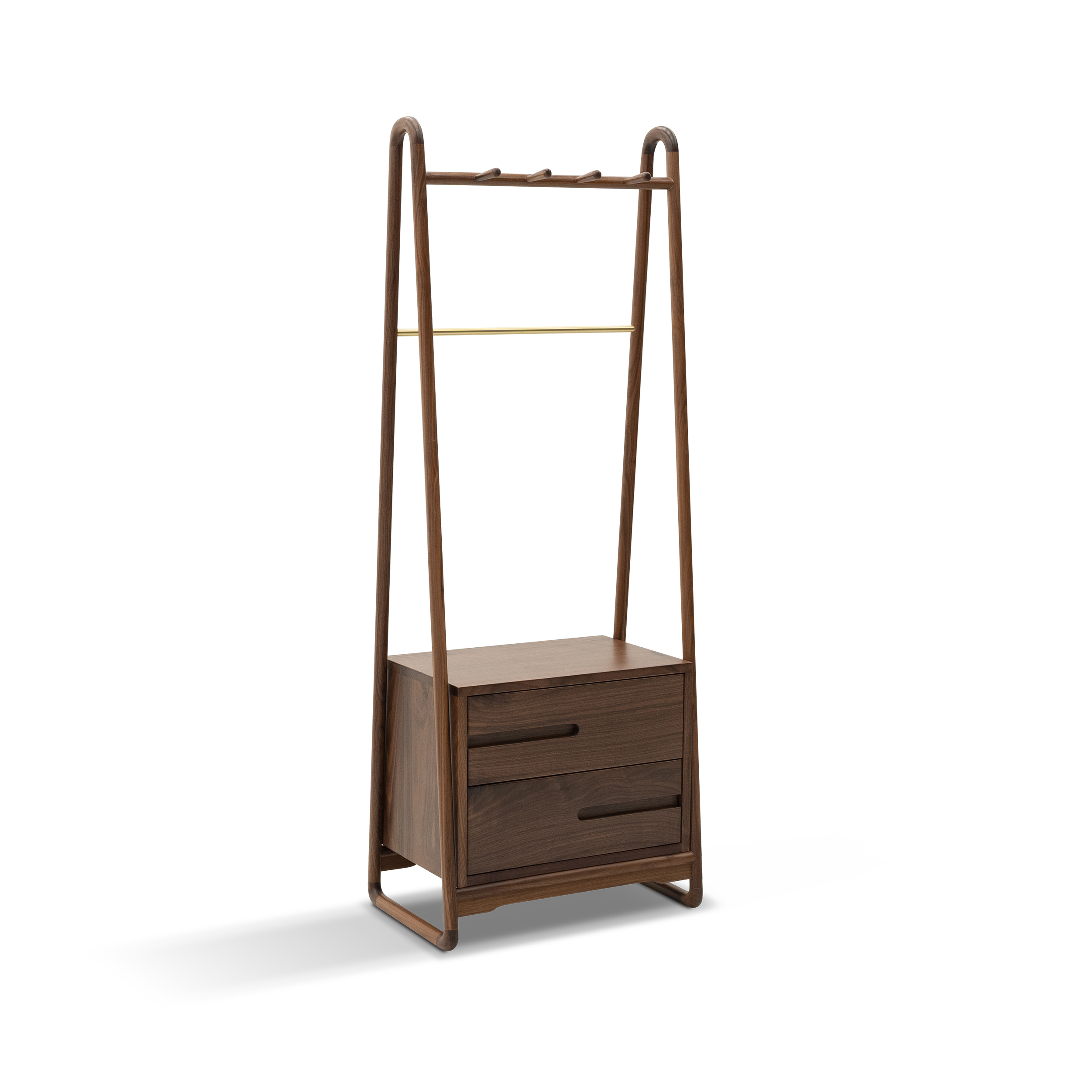 Dark Wood Nightstand & Vanity Unit DMYMJ905