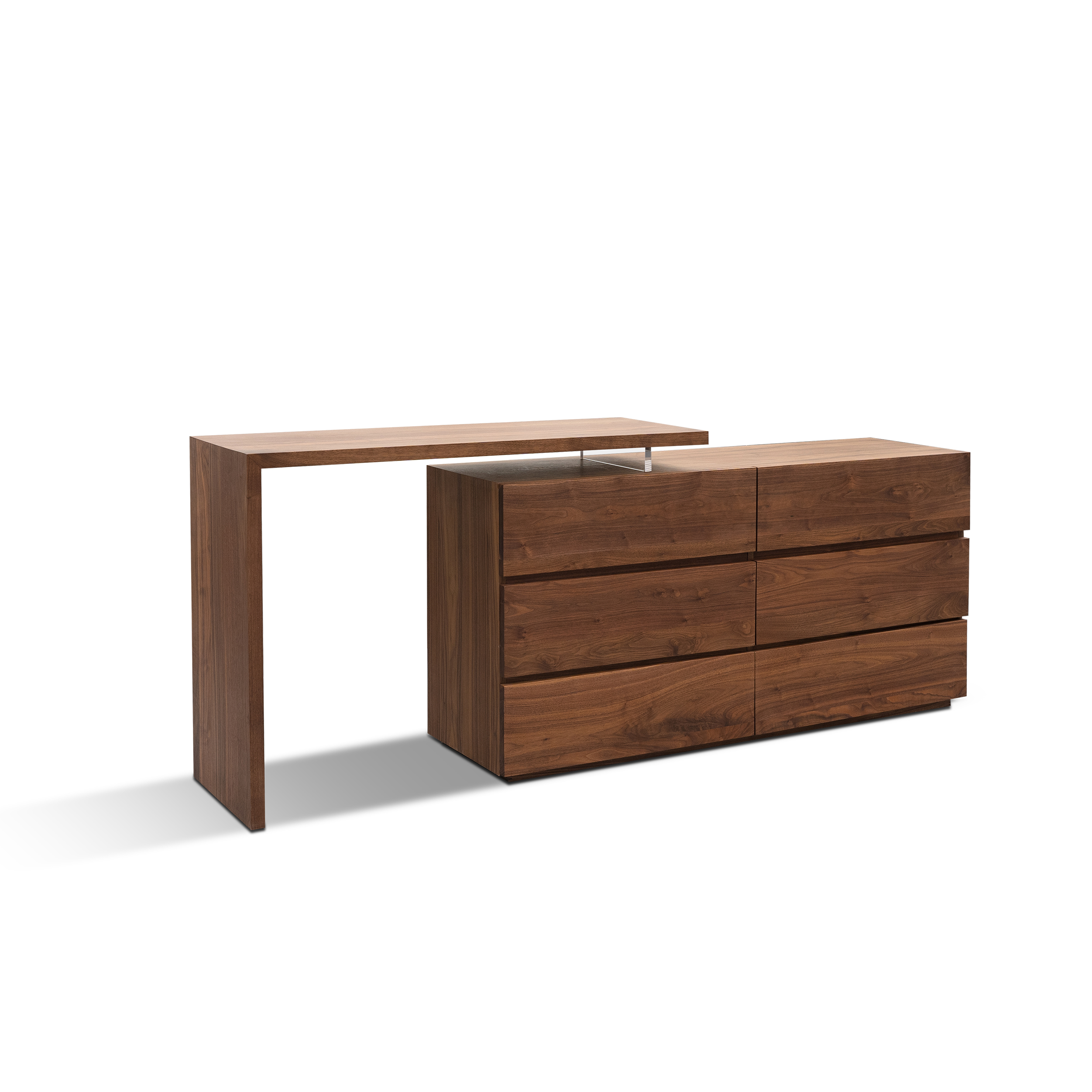 Dark Wood Nightstand & Vanity Unit DMZT903