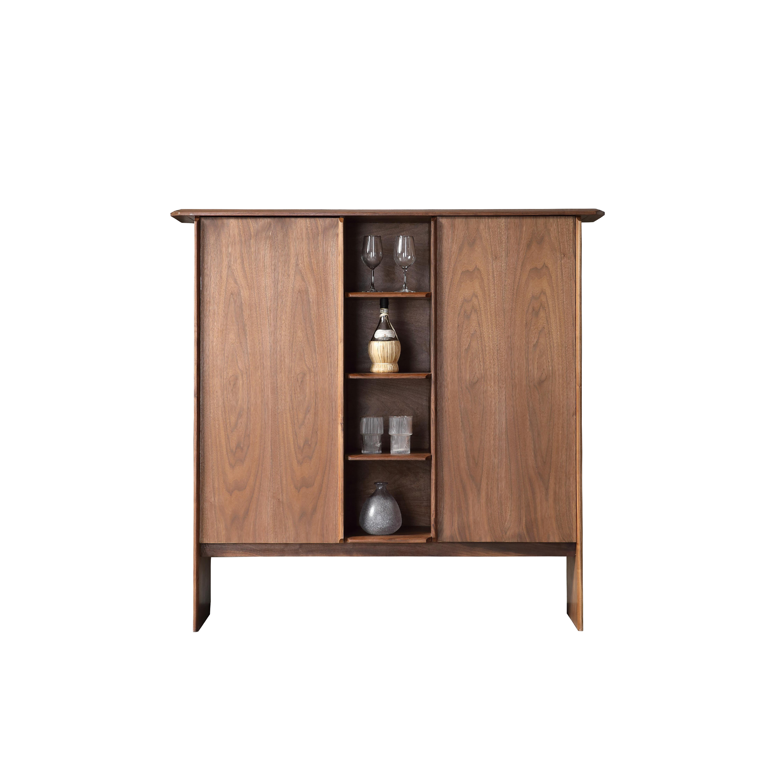 Dark Wood Sideboard & Wine Cabinet DMBG903