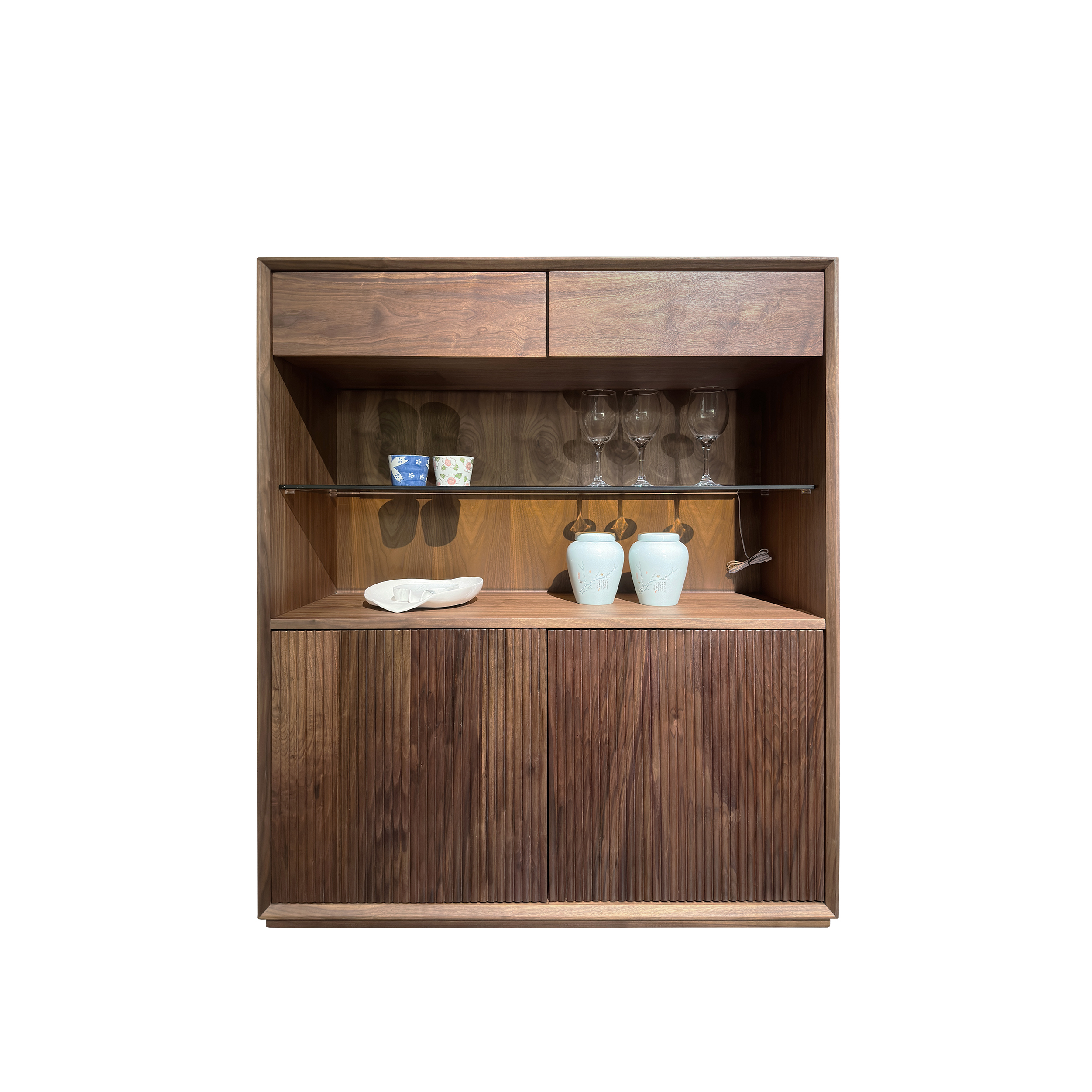 Dark Wood Sideboard & Wine Cabinet DMBG916