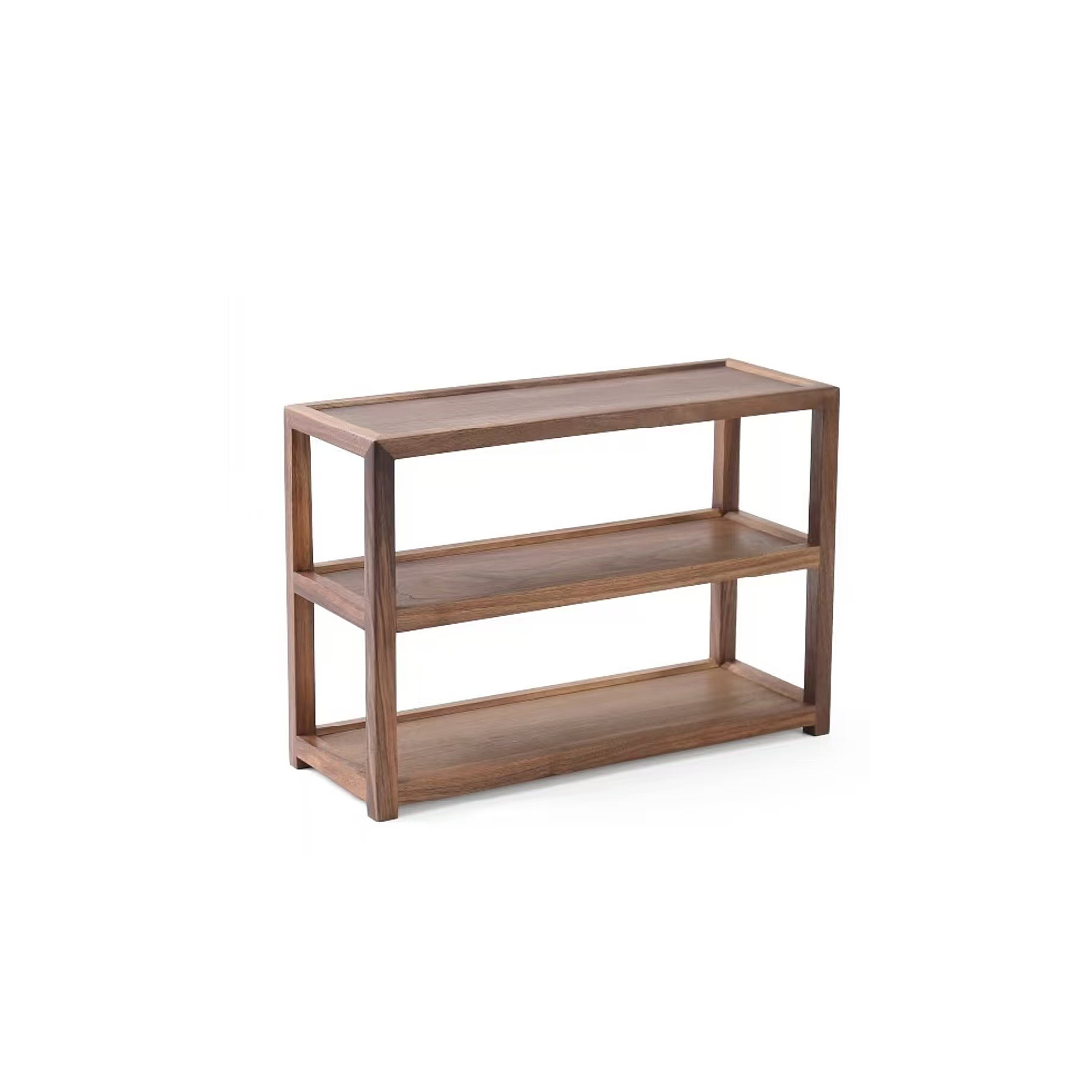 Dark Wood Tea Table & Accessory cup-holder