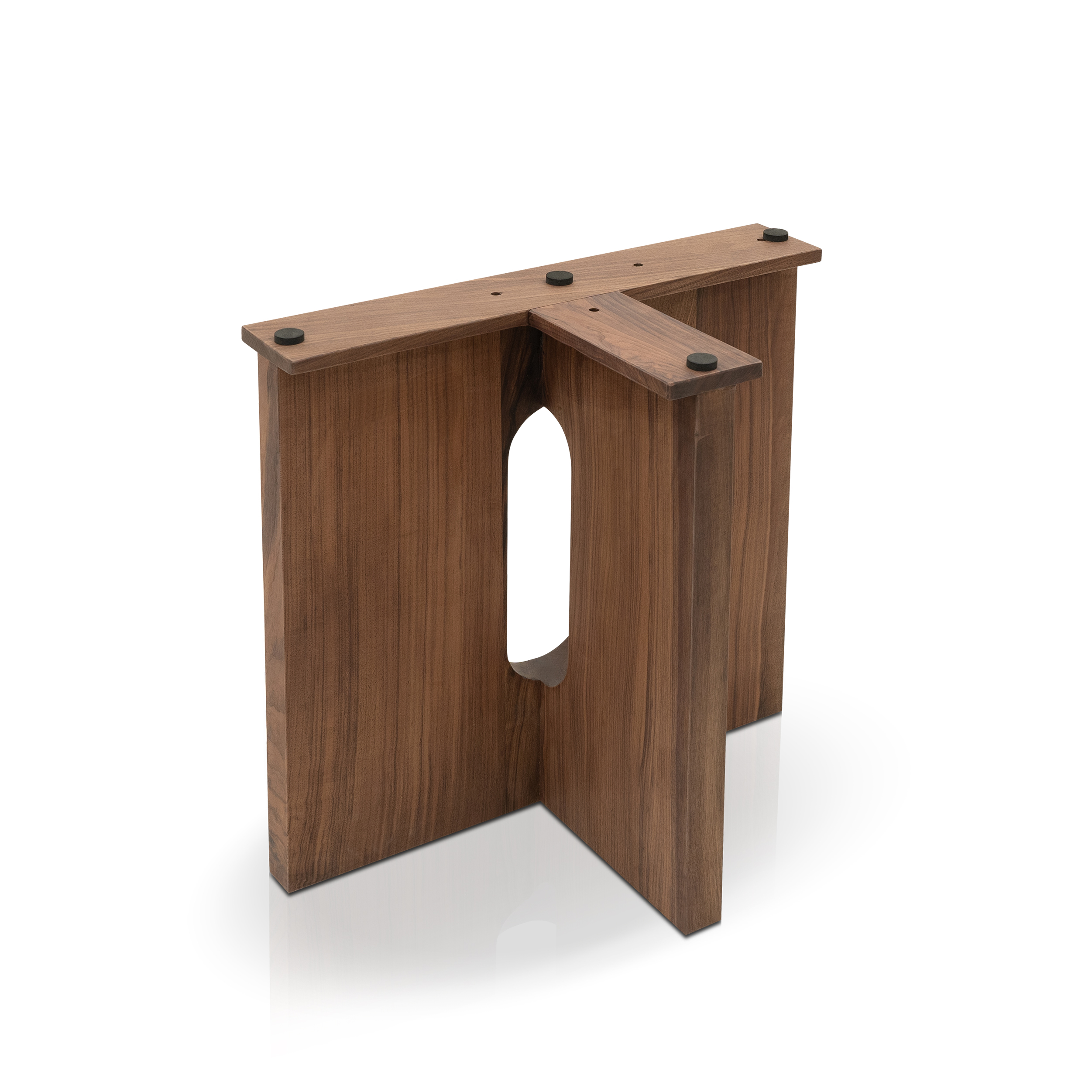 Dark Wood Tea Table & Accessory slab-tea-table-leg