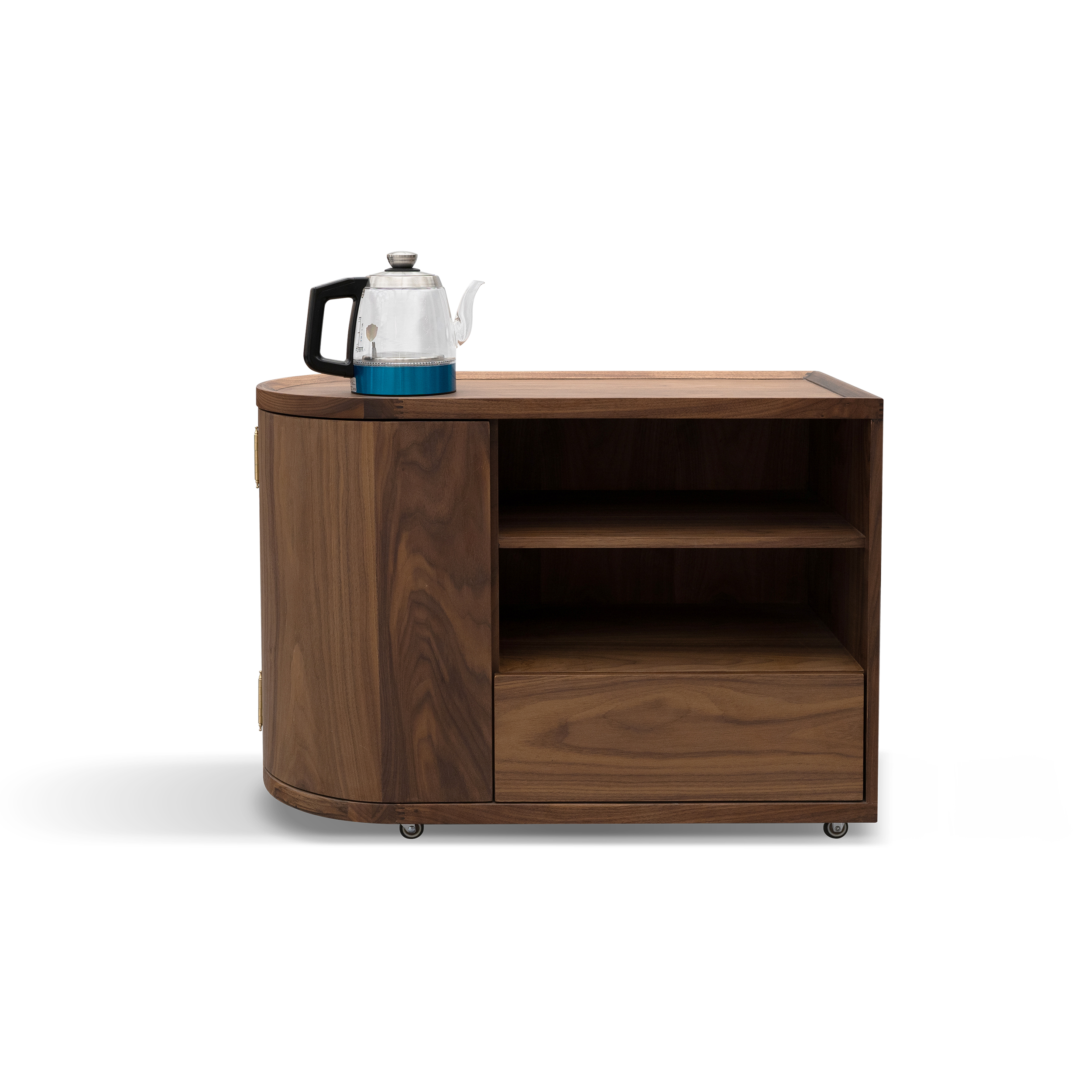 Dark Wood Tea Table & Accessory tea-cabinet