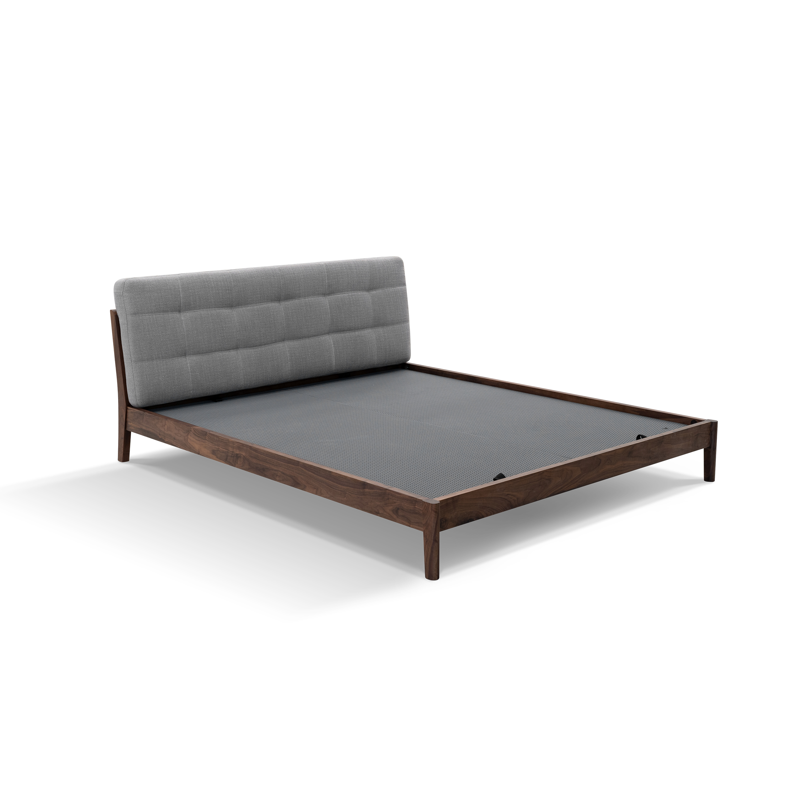 Dark Wood Upholstered Bed DMC902