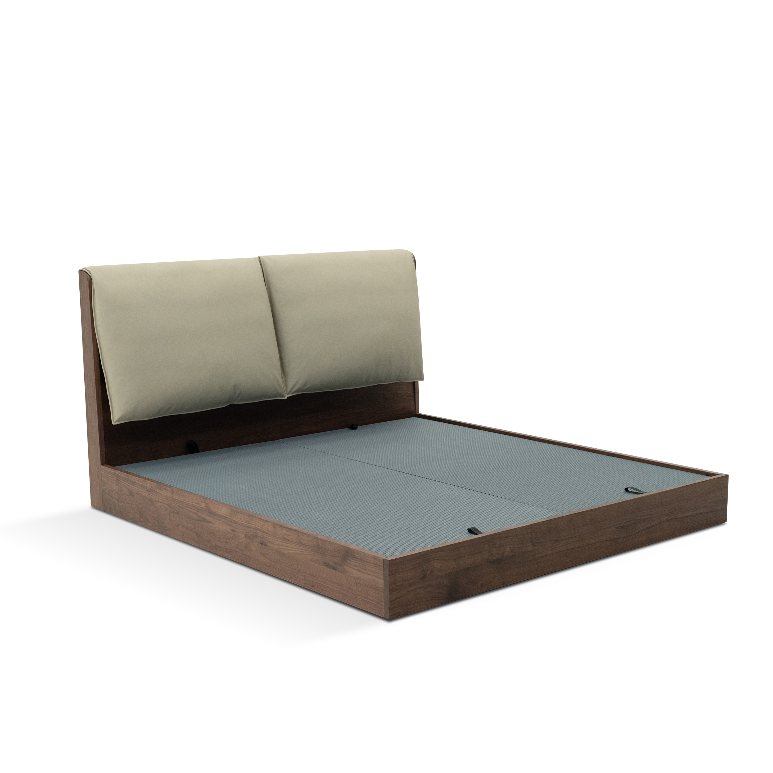 Dark Wood Upholstered Bed custom-dark-wood-upholstered-bed